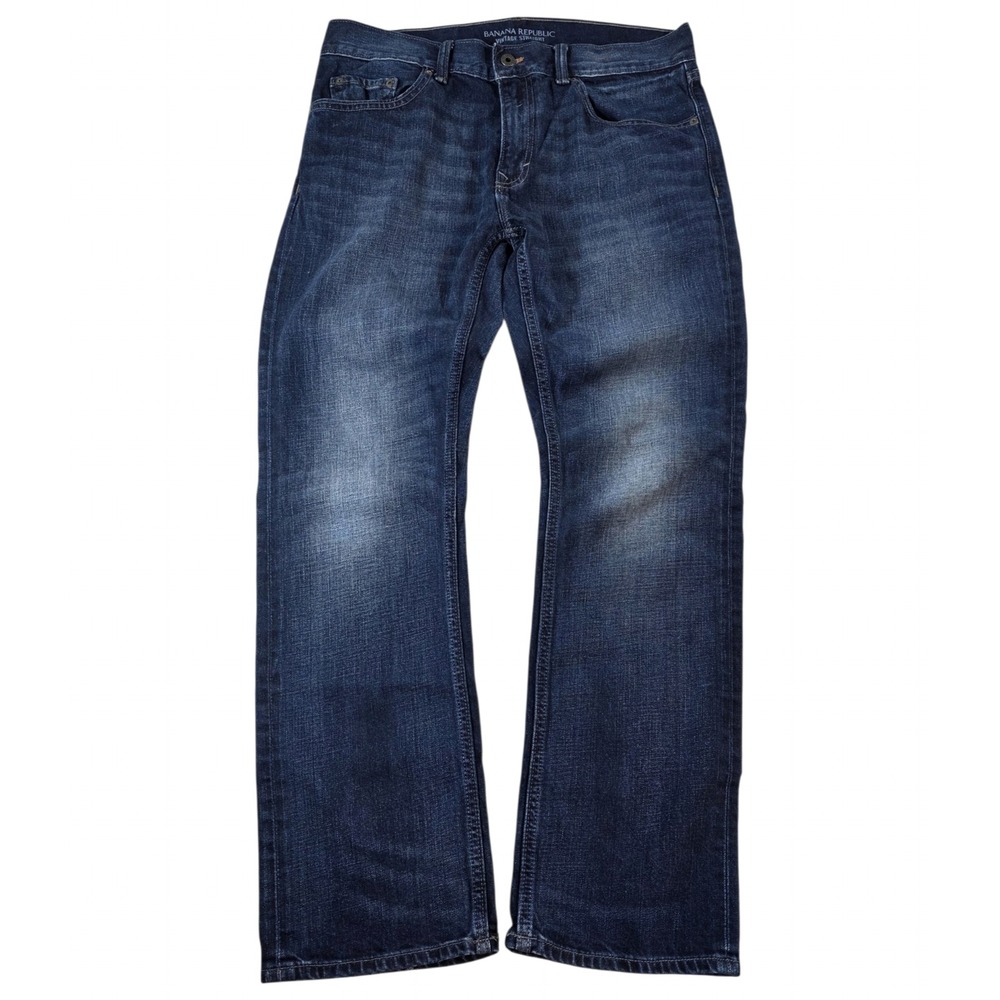 Banana Republic Vintage Straight Jeans Medium Indigo 33x30 Mens Denim
